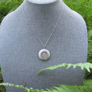 Phases of the Moon Witchy Mushroom Photo Locket Necklace